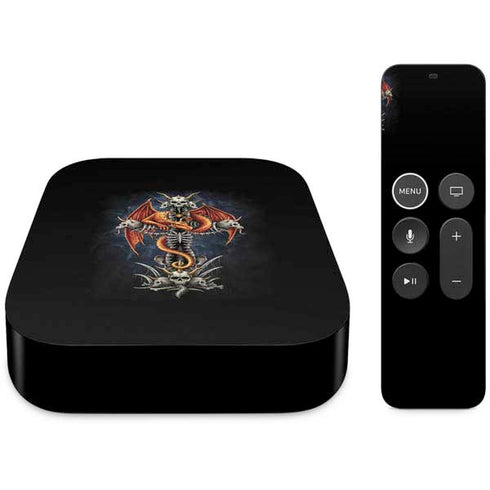Gothic Dragon & Skull Cross by Sarah Richter Apple TV Skin